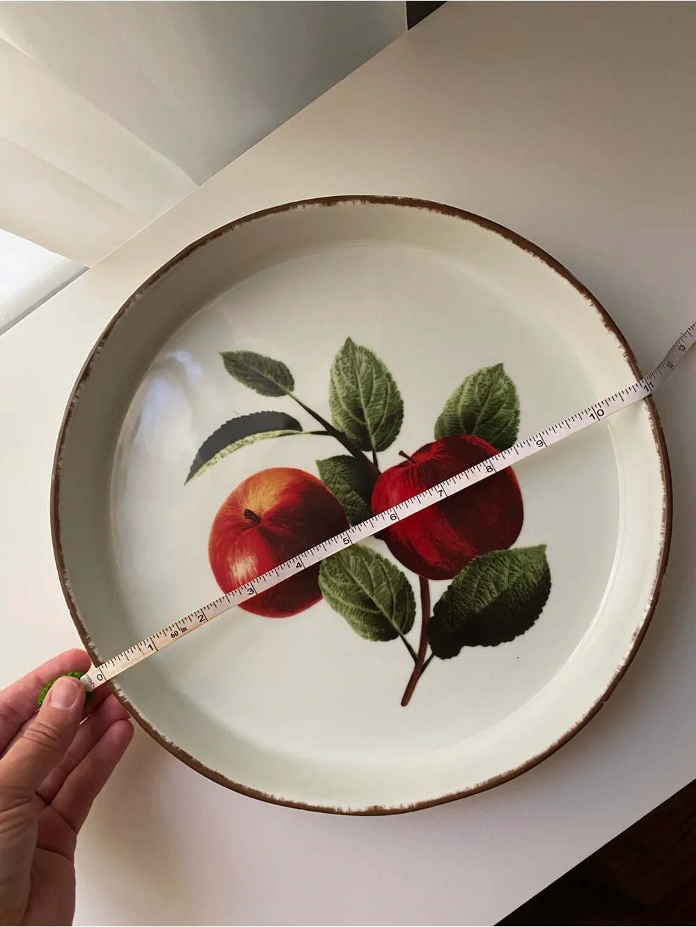 H&M Home Ceramic Baker Pan or Decorative Pan Apple Motif New